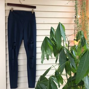 Alo dark blue cut up leggings